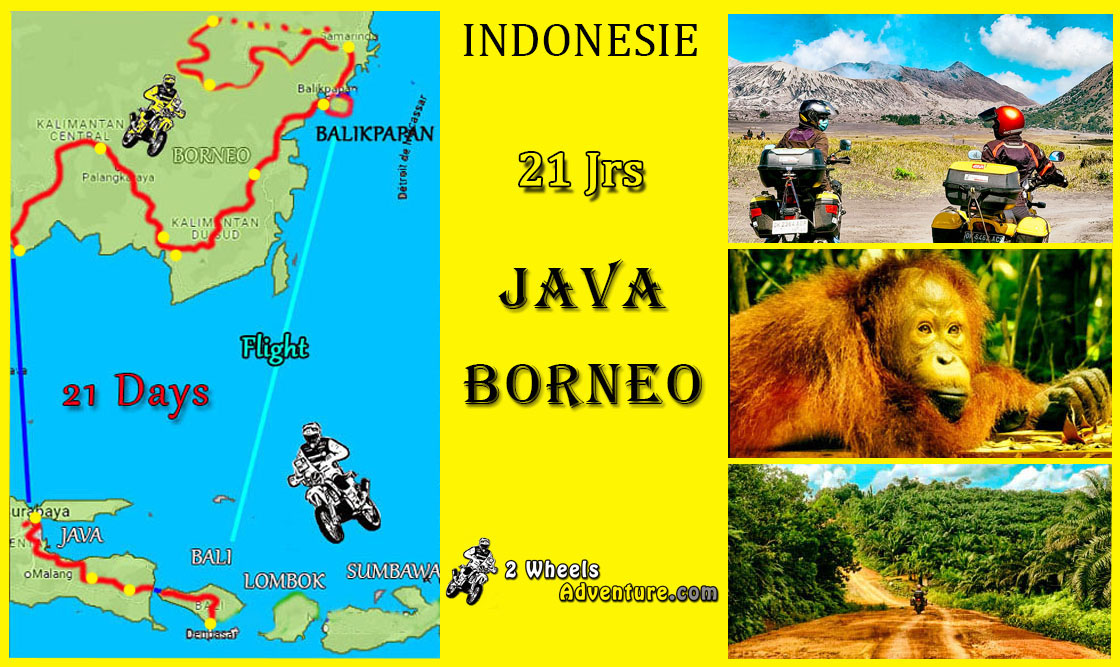 voyage moto Java et Borneo
