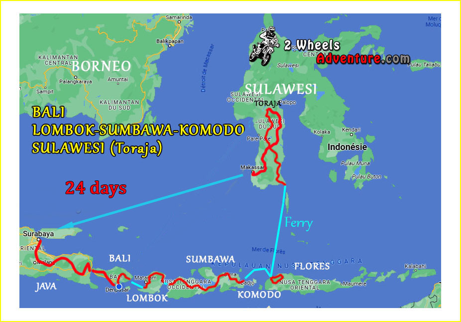 voyage moto Iles de la Sonde et Sulawesi