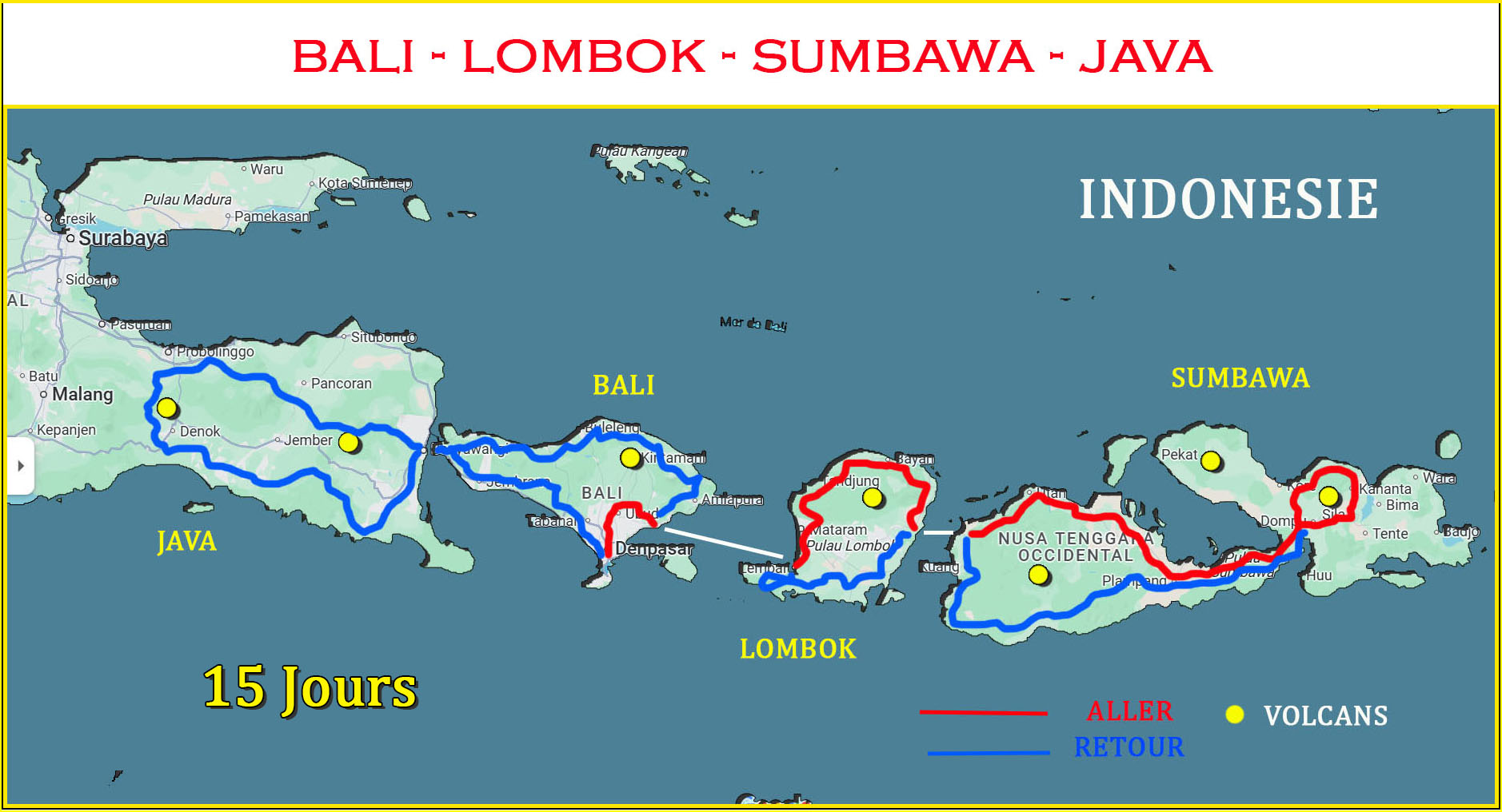 voyage moto Java et Borneo